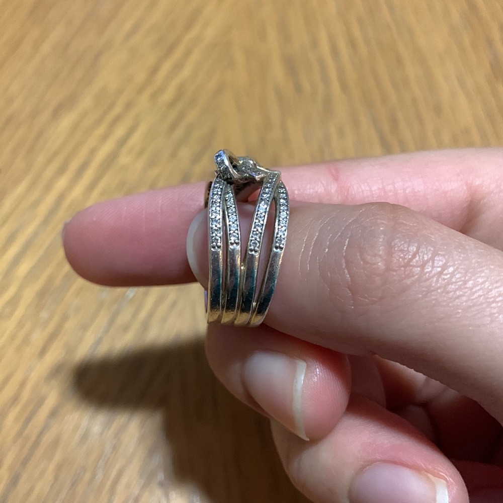 Pandora Stacked Bow Statement Ring - image 7